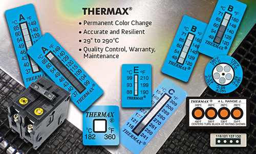 thermax cintas medición de temperatura adhesivas